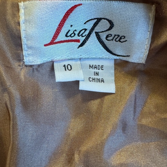 Vintage LISA RENE ANIMAL PRINT DRESS BY DONNA VINCI Fringe Sz 10 Brown Suede Tan - Picture 9 of 9